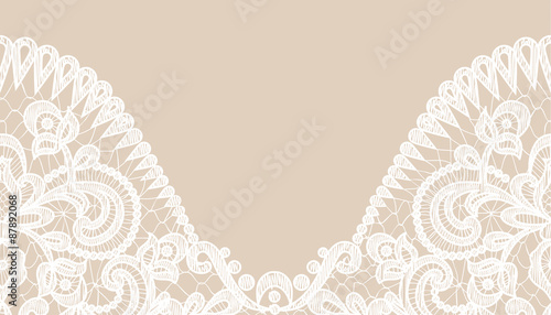 lace border on green background
