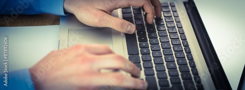 Businessman working on his laptop