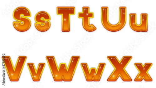 Set of Buttons, Letters, Seamless Loop