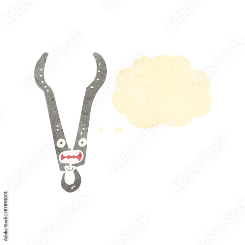 retro cartoon barbecue tongs