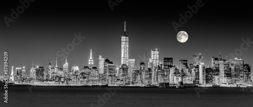 New York City Manhattan downtown skyline #87894209