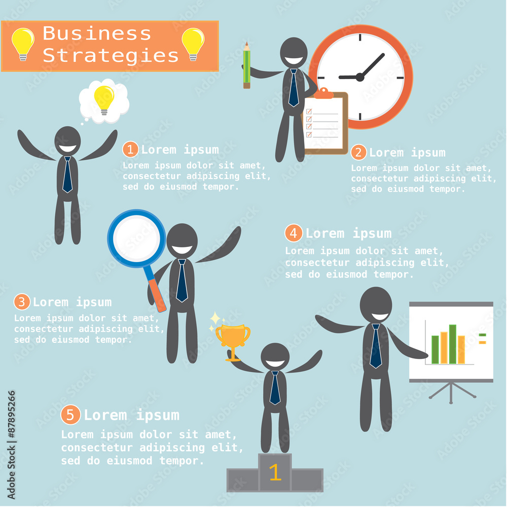 Business strategy infographic. Business strategy infographic.