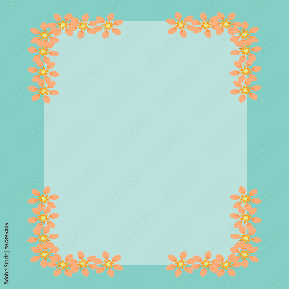 Floral frame background Floral frame background