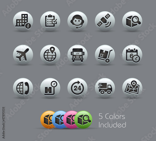 Shipping and Tracking Icons -- Pearly Series