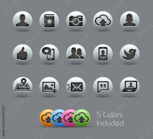 Social Icons -- Pearly Series