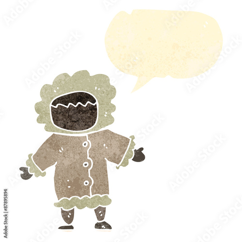 retro cartoon eskimo