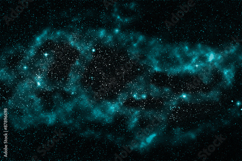 Galaxie, türkiser Sternennebel, Hintergrund