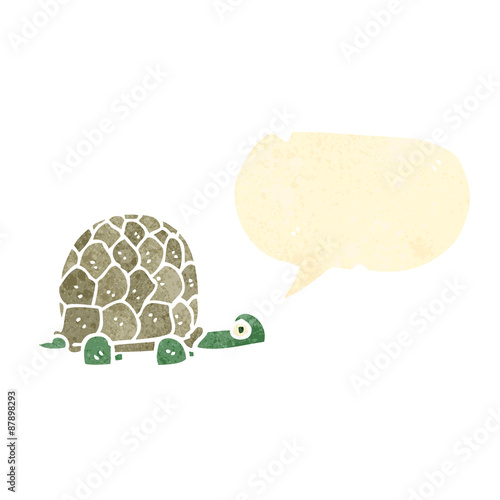 cute tortoise retro cartoon