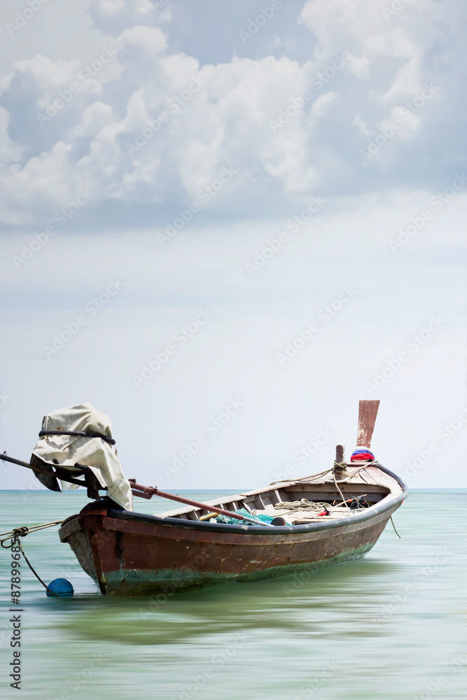 Fishing boats ashore , Fishing boat