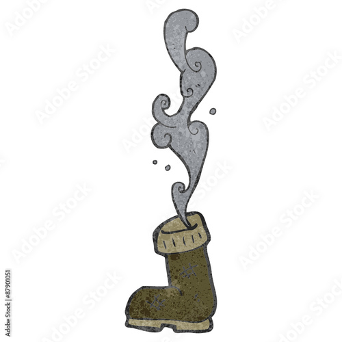retro cartoon smelly old boot