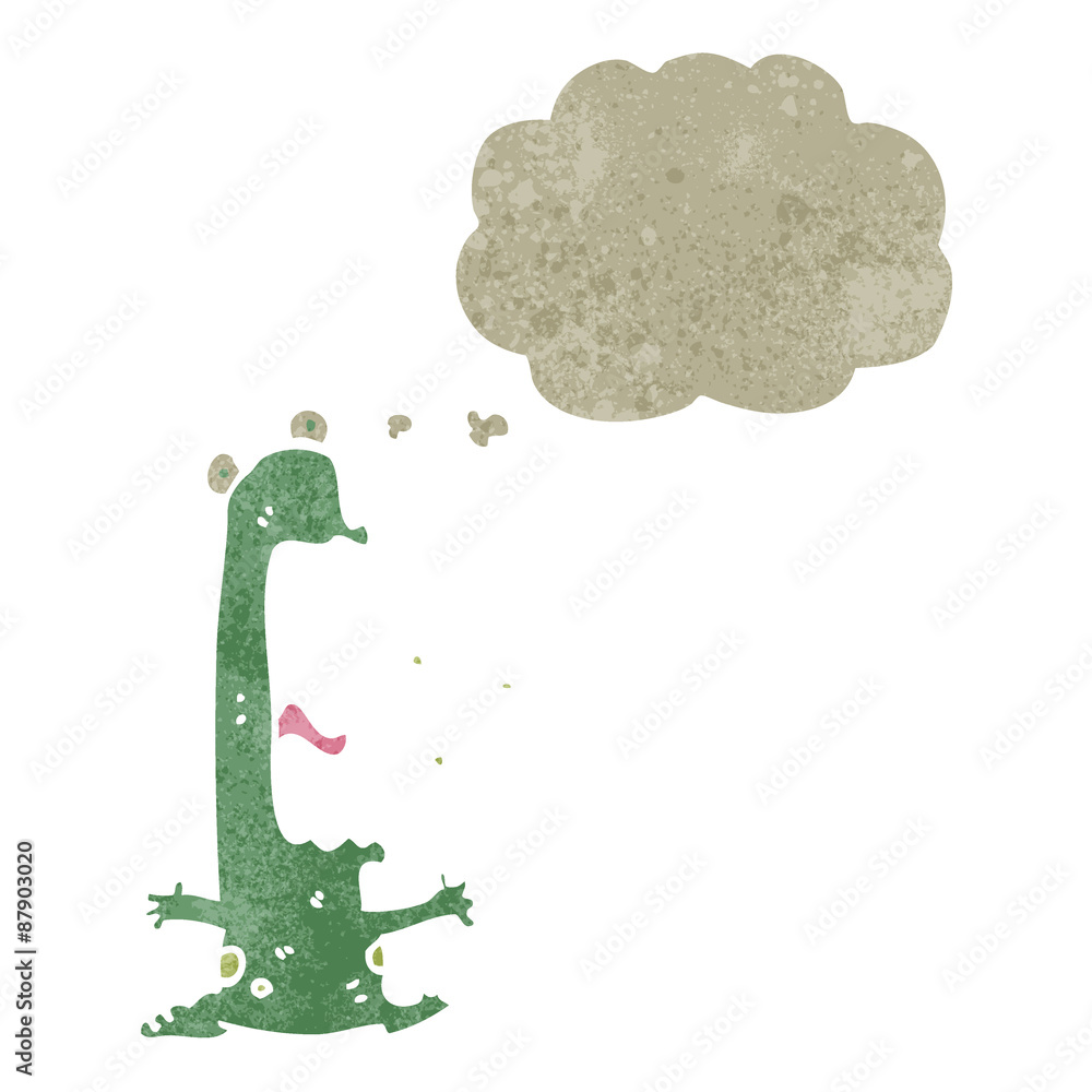 retro cartoon frightened frog with thought bubble retro cartoon frightened frog with thought bubble