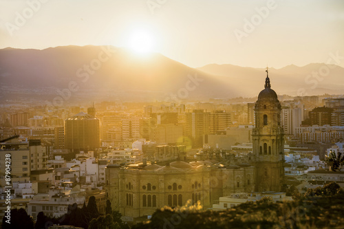 Málaga Cathedral at Sunset   © phildarby