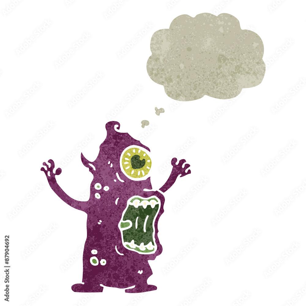 retro cartoon weird alien monster retro cartoon weird alien monster