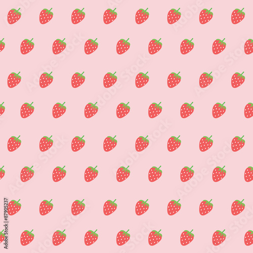 Strawberry seamless background pattern.