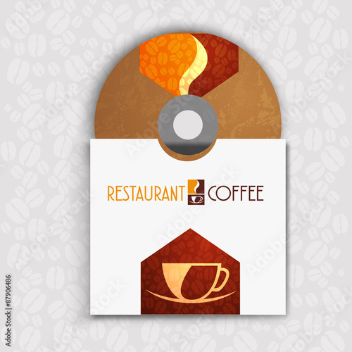 CD cover art corporate identity Menu Restaurant Background coffee beans