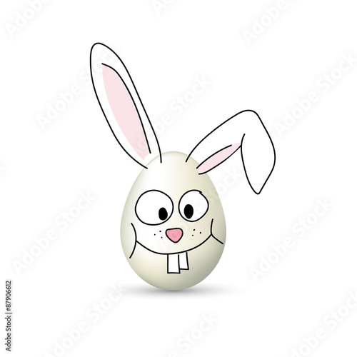 Lustiger Hase mit Ei - Mann