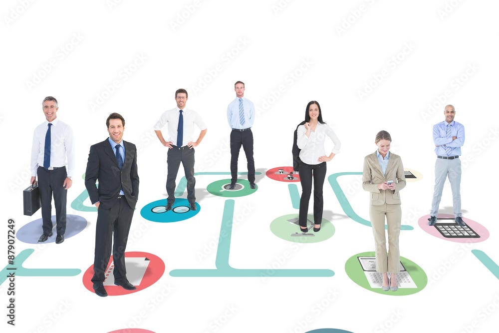 Composite image of business team Composite image of business team