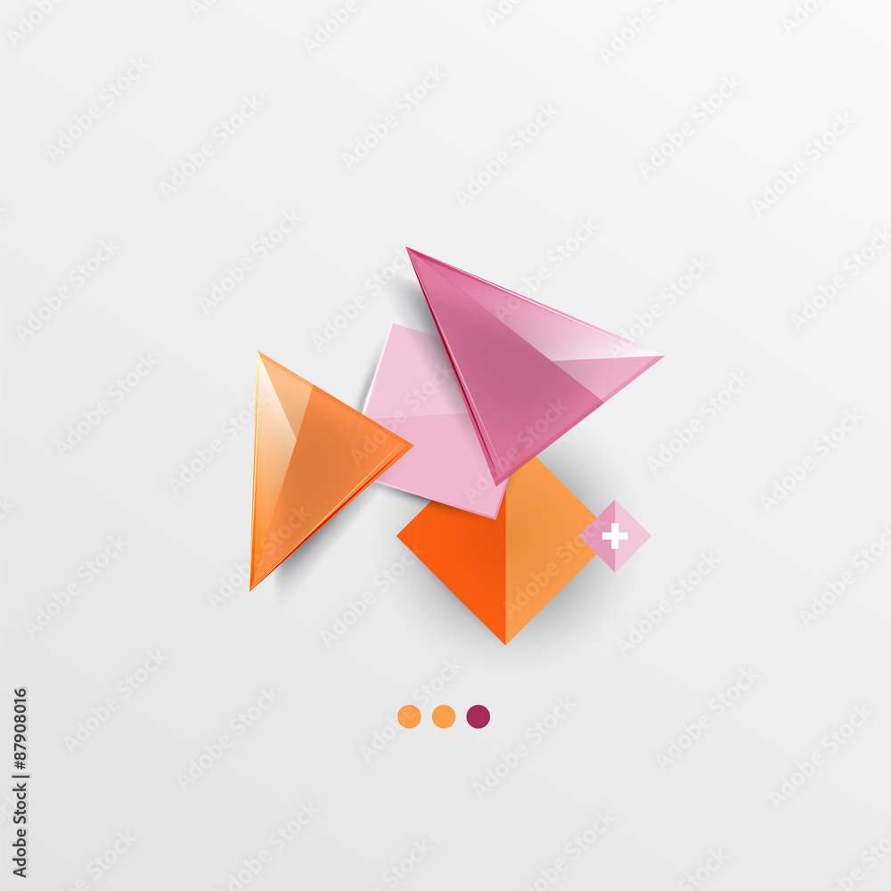 Modern abstract geometric info banner Modern abstract geometric info banner