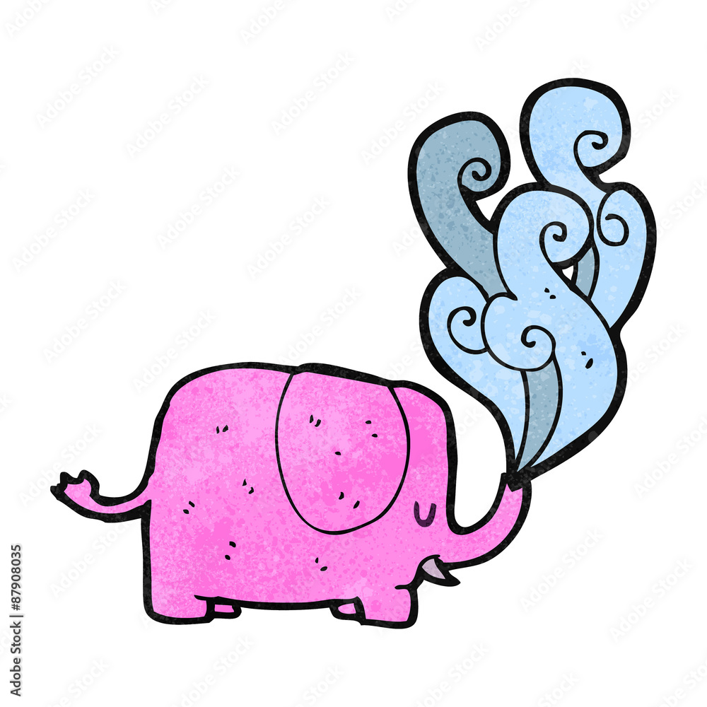 retro cartoon elephant retro cartoon elephant