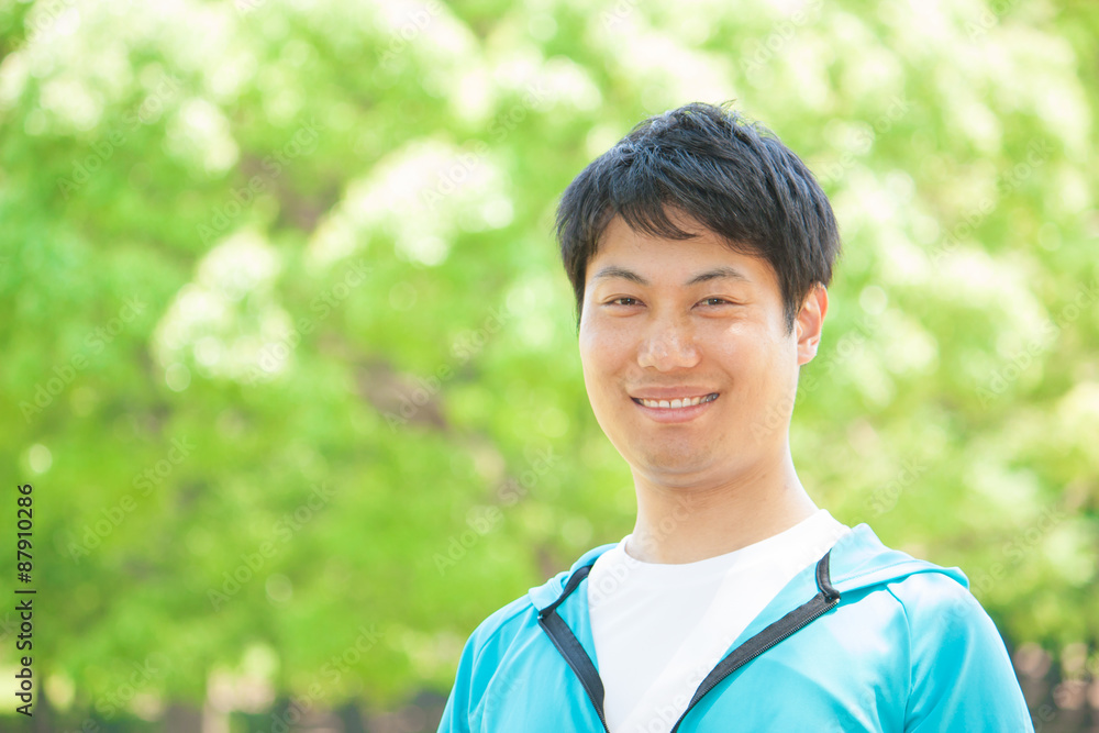 男性 運動 新緑 男性 運動 新緑