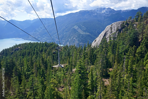 British Columbia mountain cable car