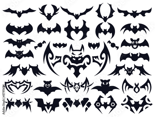 Bat Shapes Set for Halloween