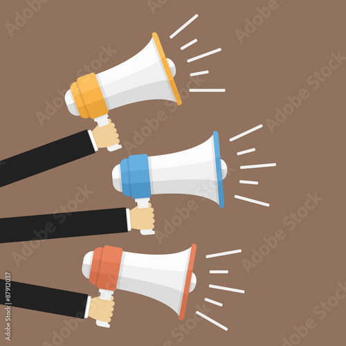 Hands with Megaphones