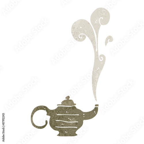 retro cartoon tea pot
