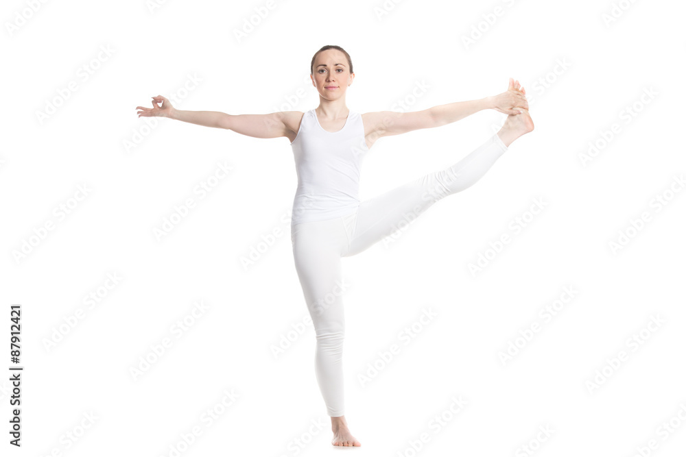 Obraz premium Utthita Hasta padangushthasana yoga pose