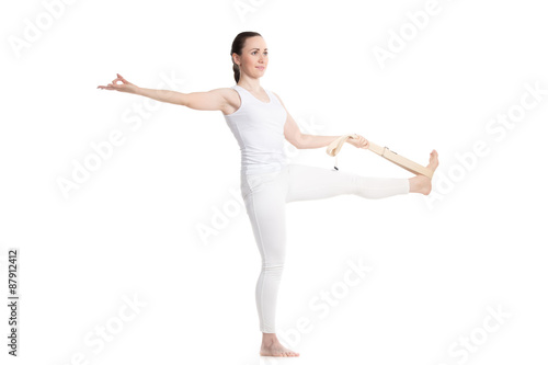 Yoga with props, Utthita Hasta padangusthasana