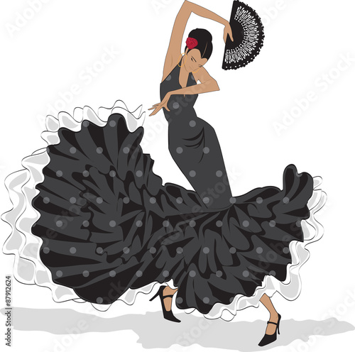 Flamenco dancer with fan