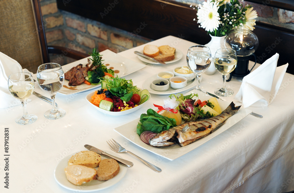 Varieties of Seafood on the table