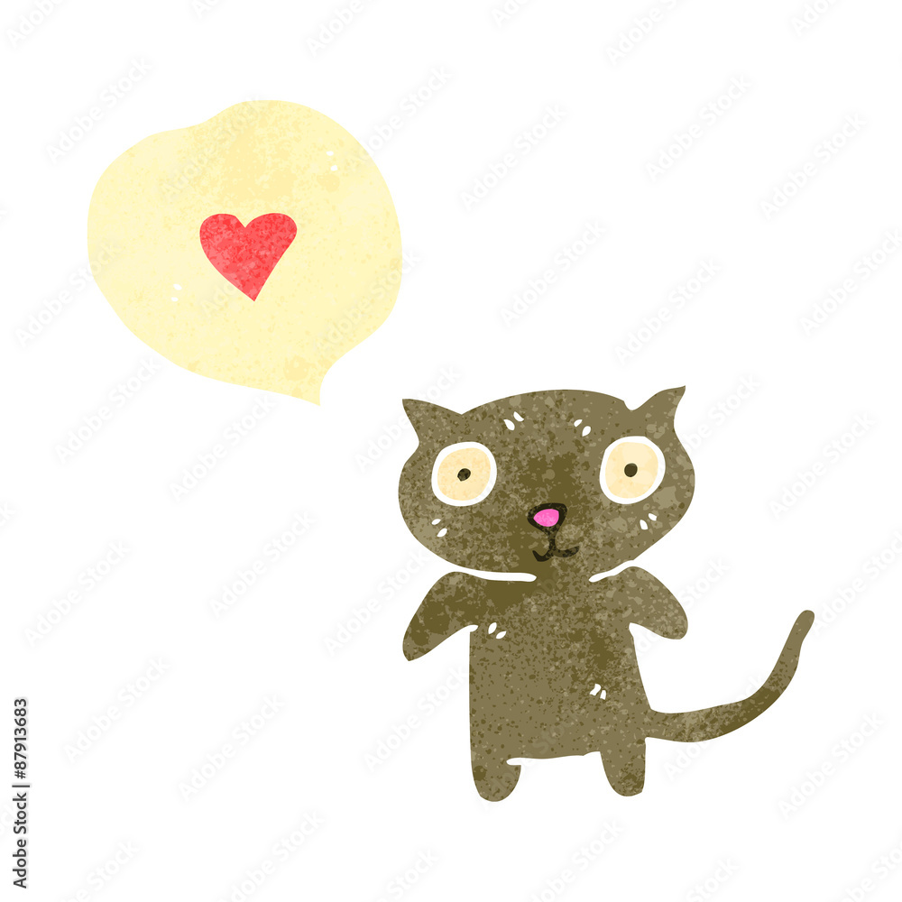retro cartoon cute cat retro cartoon cute cat