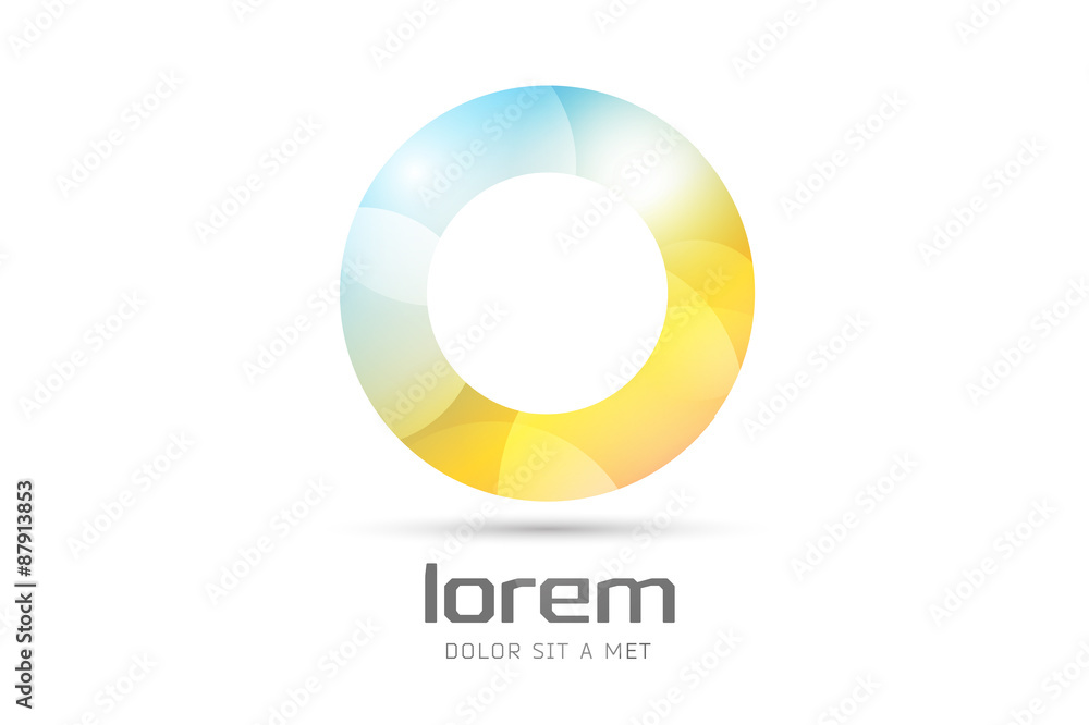 Vector logo template. Abstract circle shape and symbol, icon or Vector logo template. Abstract circle shape and symbol, icon or