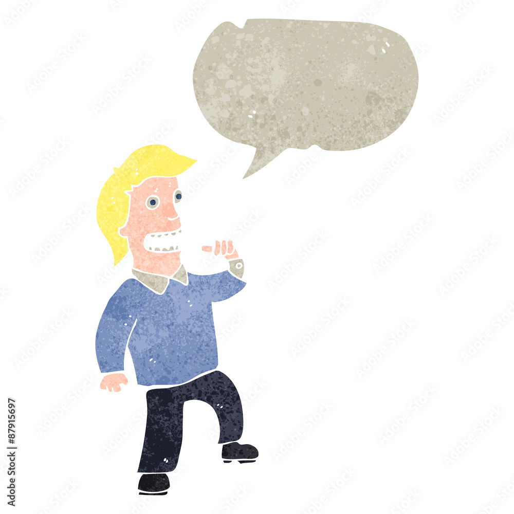 retro cartoon man talking retro cartoon man talking