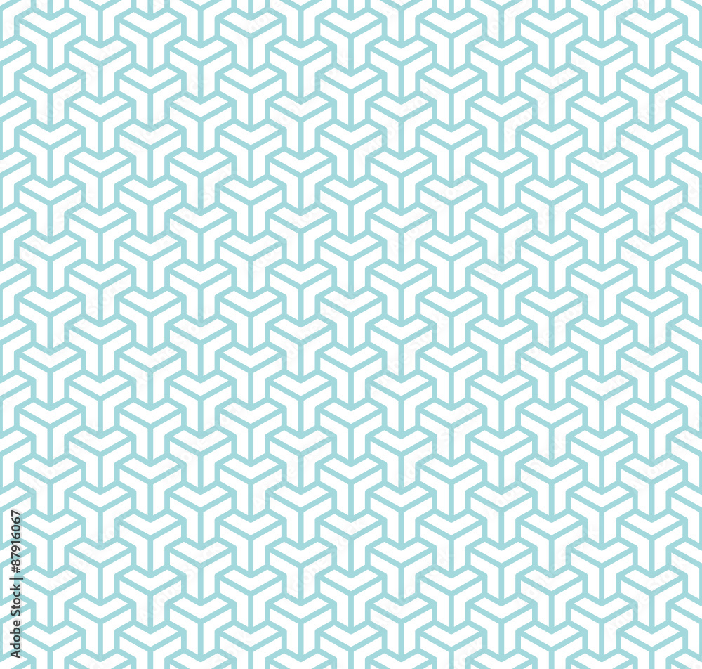 Retro Cubes Seamless Pattern Turquoise Retro Cubes Seamless Pattern Turquoise
