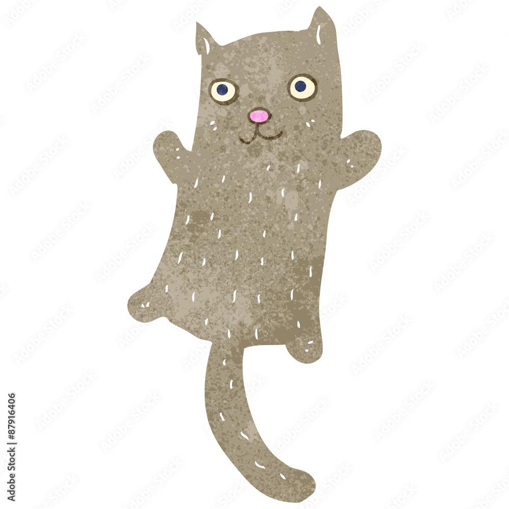 Obraz premium retro cartoon cat