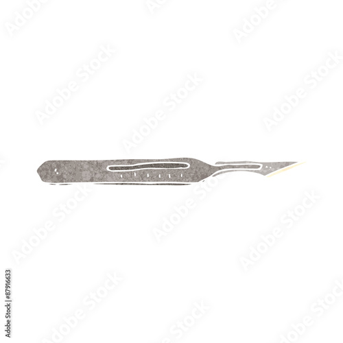 retro cartoon scalpel