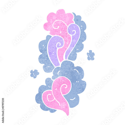 retro cartoon magic smoke symbol