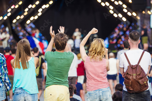 Beautiful teens at summer festival photo