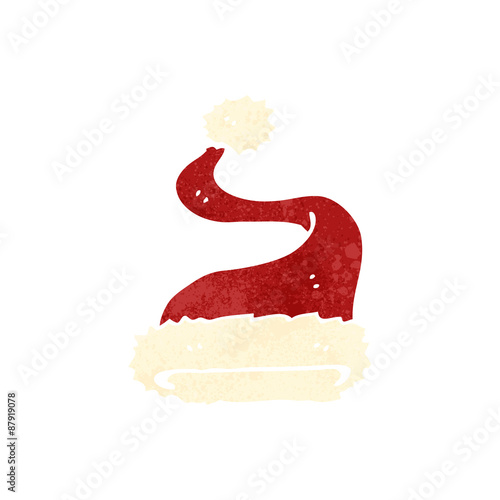 retro cartoon santa hat