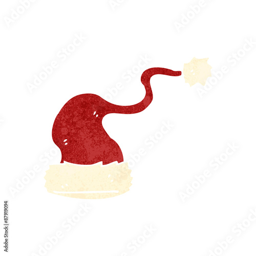 retro cartoon santa hat