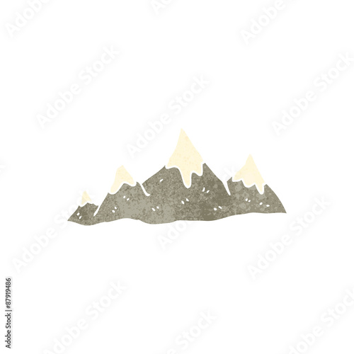 Obraz na płótnie retro kreskówka góry