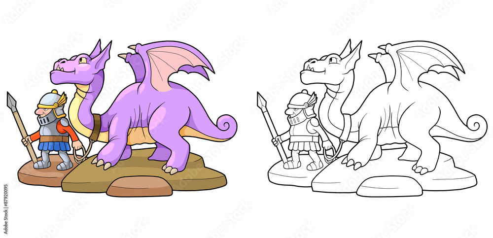 Naklejka premium dragon warrior