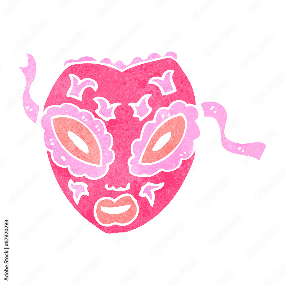 Naklejka premium retro cartoon ornate mask