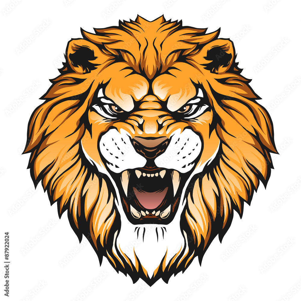 Obraz premium Ilustracja głowa lwa