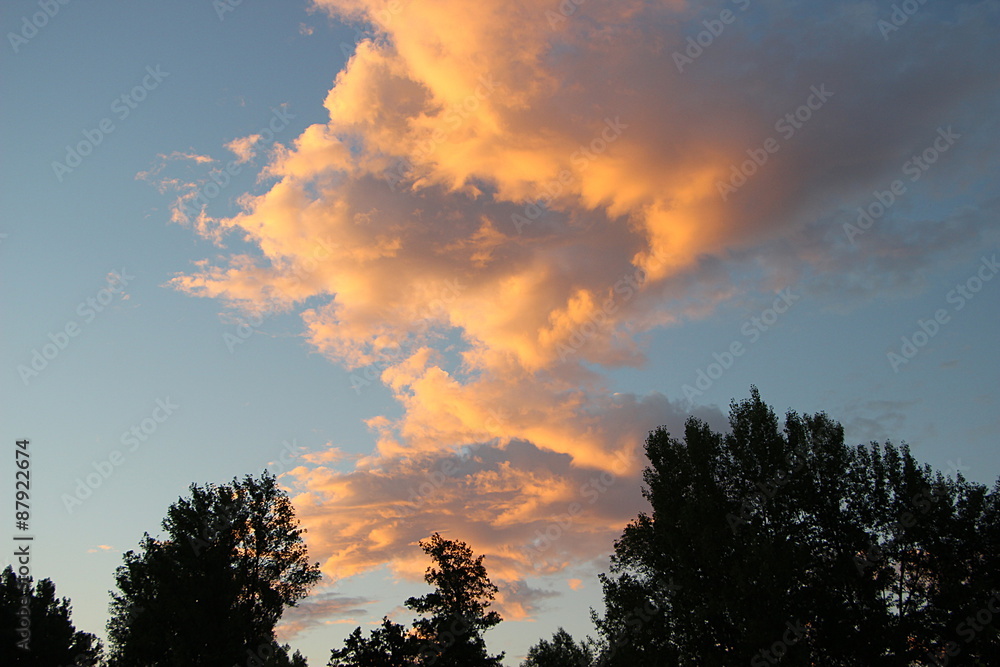 Obraz premium Rote Abendwolken, Abendrot