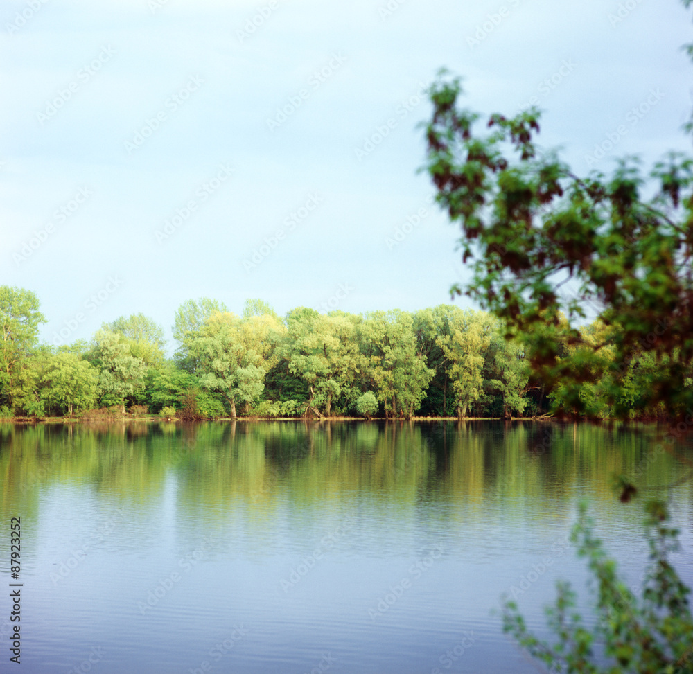 River landscape. River landscape.