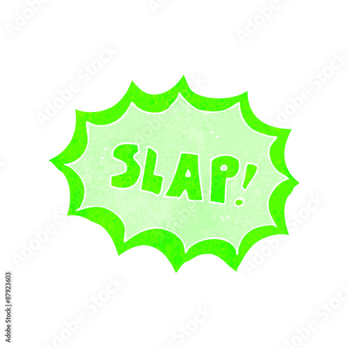 retro cartoon comic book slap