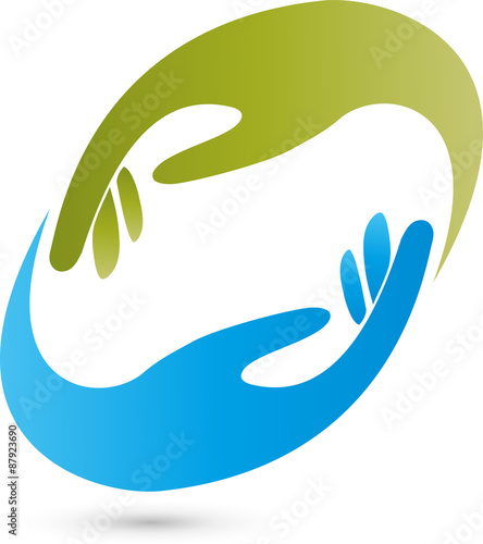 Zwei Hände, Logo, Massage